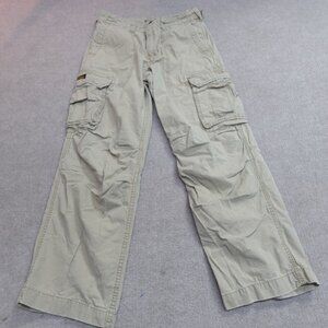 Polo Jeans Ralph Lauren Pants 30 Beige Cargo Ripstop Side Adjusters Y2K